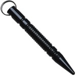 Buchner Alu Kubotan serrated pointed, black with key ring